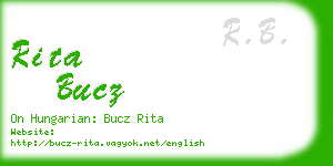 rita bucz business card